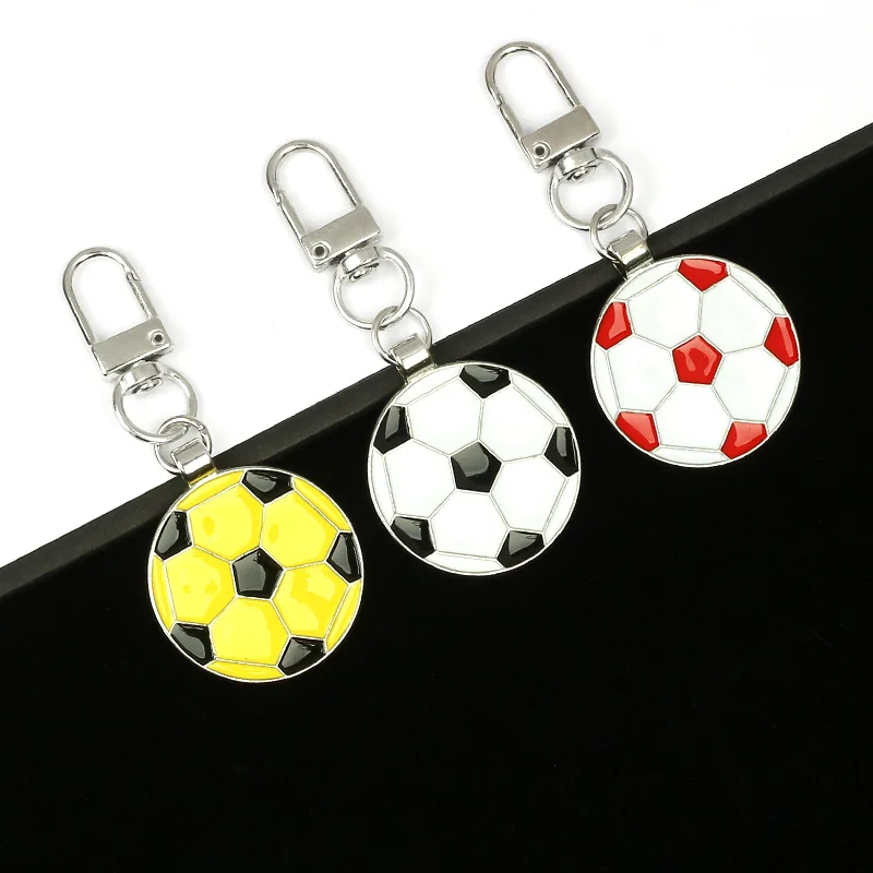Sports Games metal paint key chain car decoration sports small gifts wholesale  football bag pendant