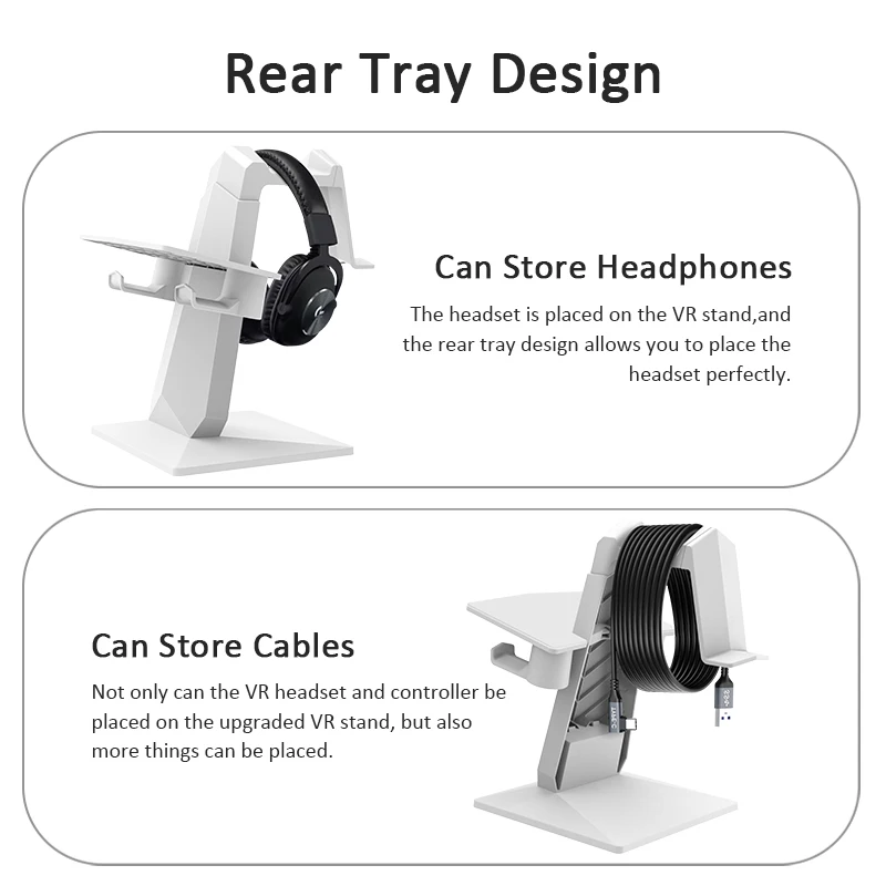 Upgraded VR Accessories Stand Headset Holder For Oculus Quest1/Quest2/Valve Index/HP Reverb G2