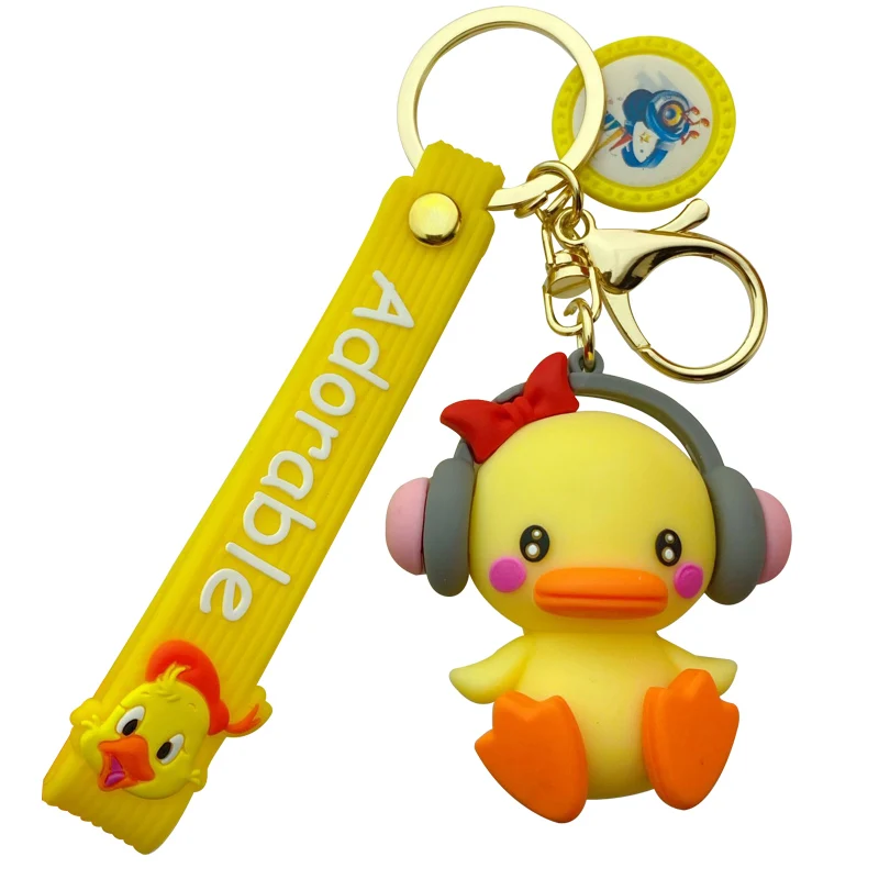 BaiMao восхитительный музыкальный дизайн брелок для ключей с кожаным ремешком 3d подвеска из ПВХ брелок для ключей