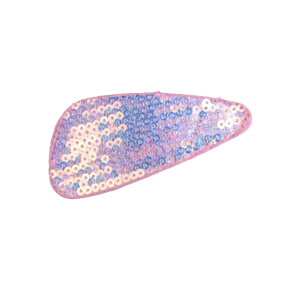 Europe America Sweet Style Diagonal Triangle Sequin Hair Clip Laser Shining BB Hairclip for Girls