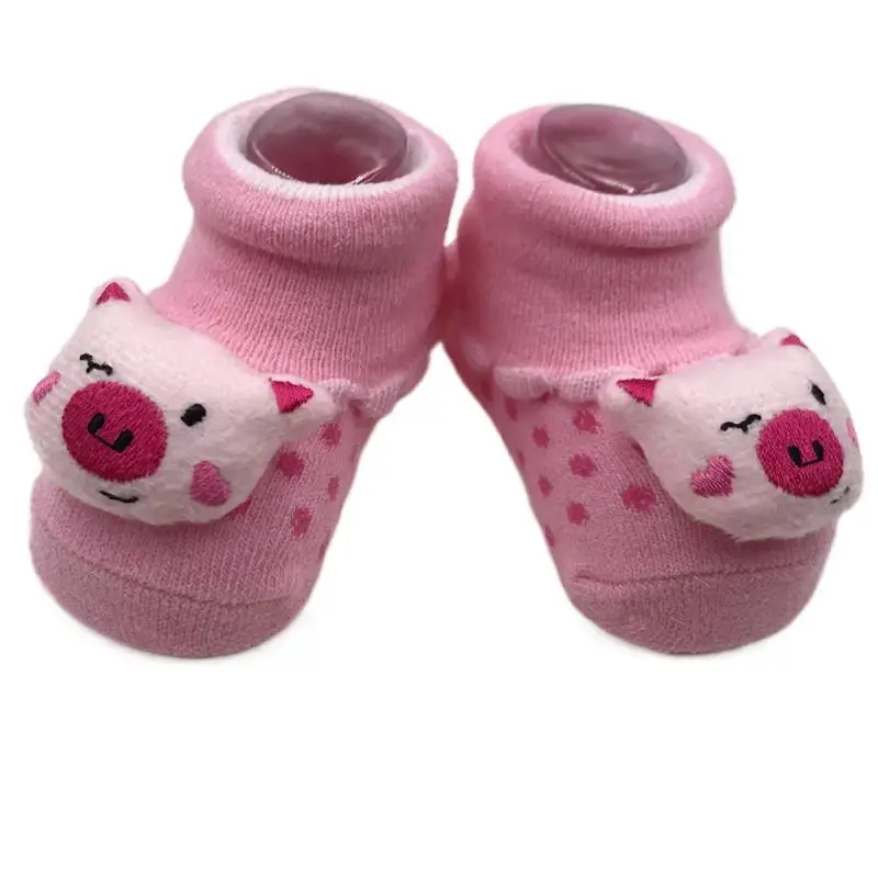 Different cartoon designs for animal heads baby socks for baby girl 3D toy socks