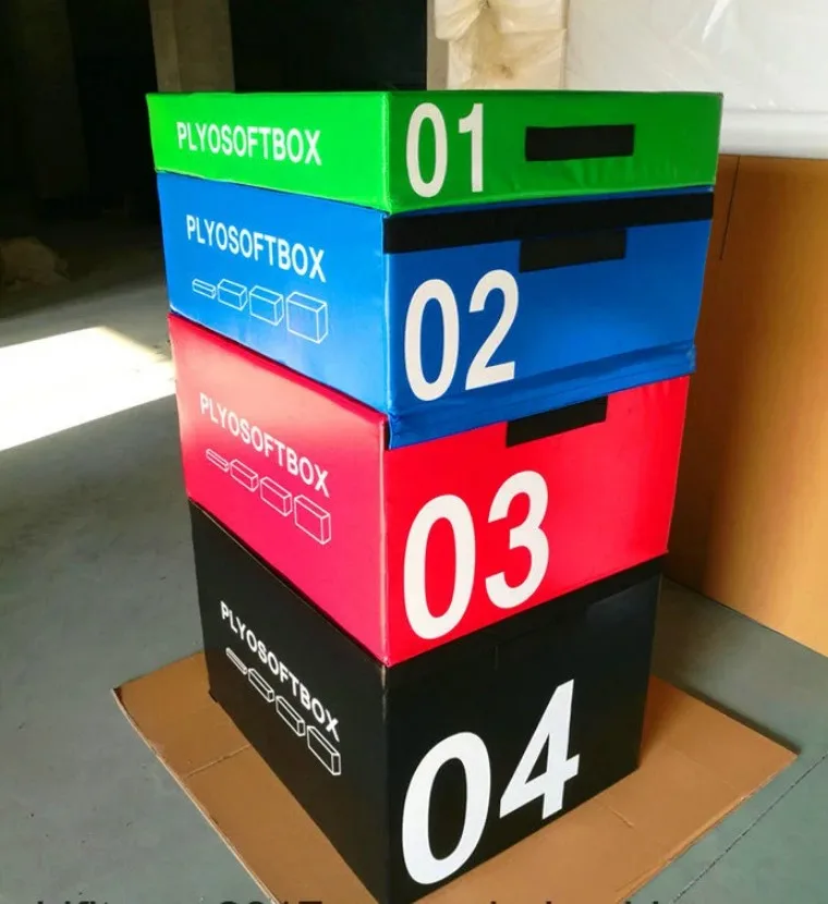 Plyometric Jump Exercise Training Box Wholesale Foam Soft Poly Box Set (4 in One)