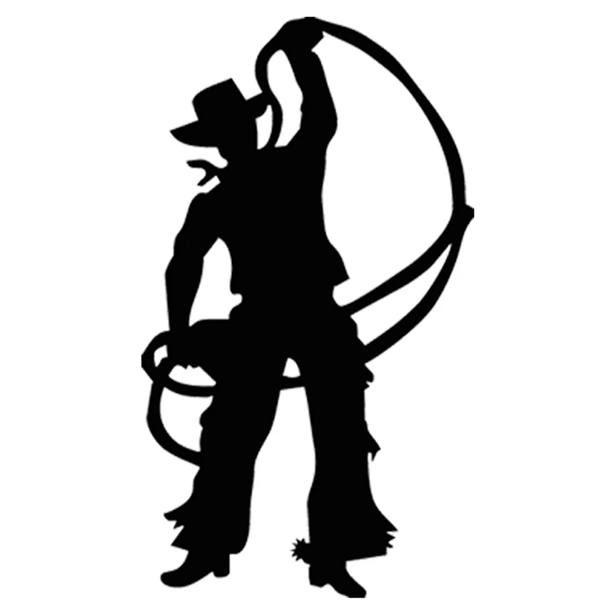 Ковбойский человек с веревкой Автомобиль Окно Дверь ноутбук Авто Грузовик виниловая наклейка подарок высечка наклейки для лэптопа Стекло