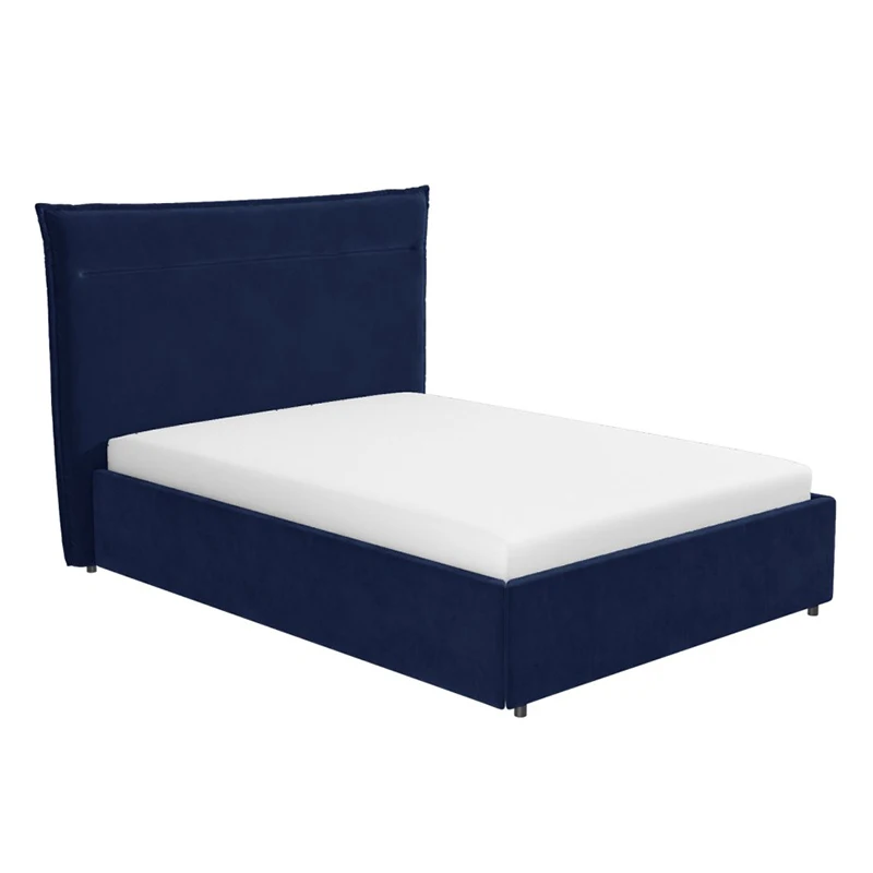 Modern style Luxury upholstered fabric king queen size headboard bedroom funiture design Gas lift double bed