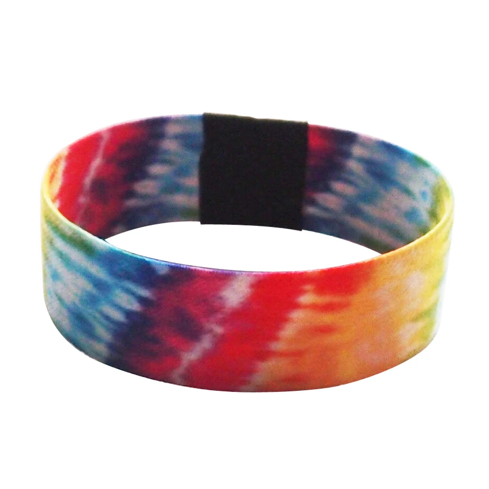 Factory Price Passive  Elastic Fabric Custom Stretch Woven Wristband/Armband/ Bracelet for Events