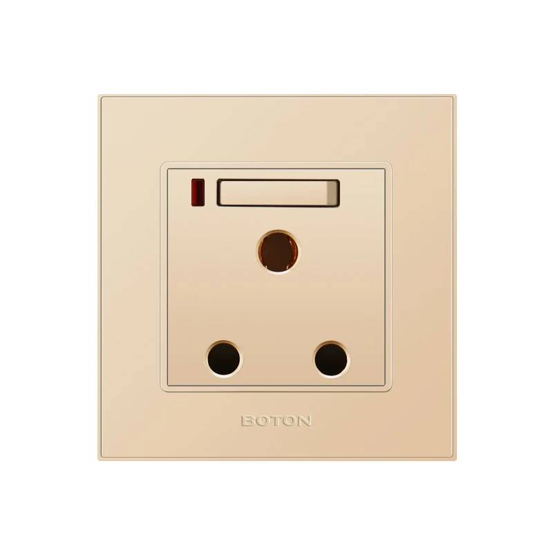 15A Switched Socket with Neon South Africa Standard Electrical Wall Socket