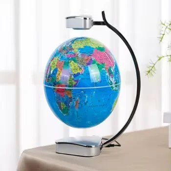Factory 4 Inch plastic World Globe magnetic levitating globe with led light For Gift