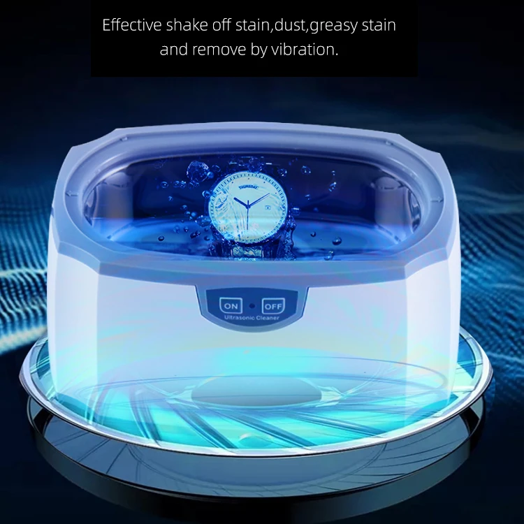 Waterproof Digital Portable Ultrasonic Cleaner Cleaning Jewelry Watch Band Glass Denture Ultrasonic Cleaner for Household