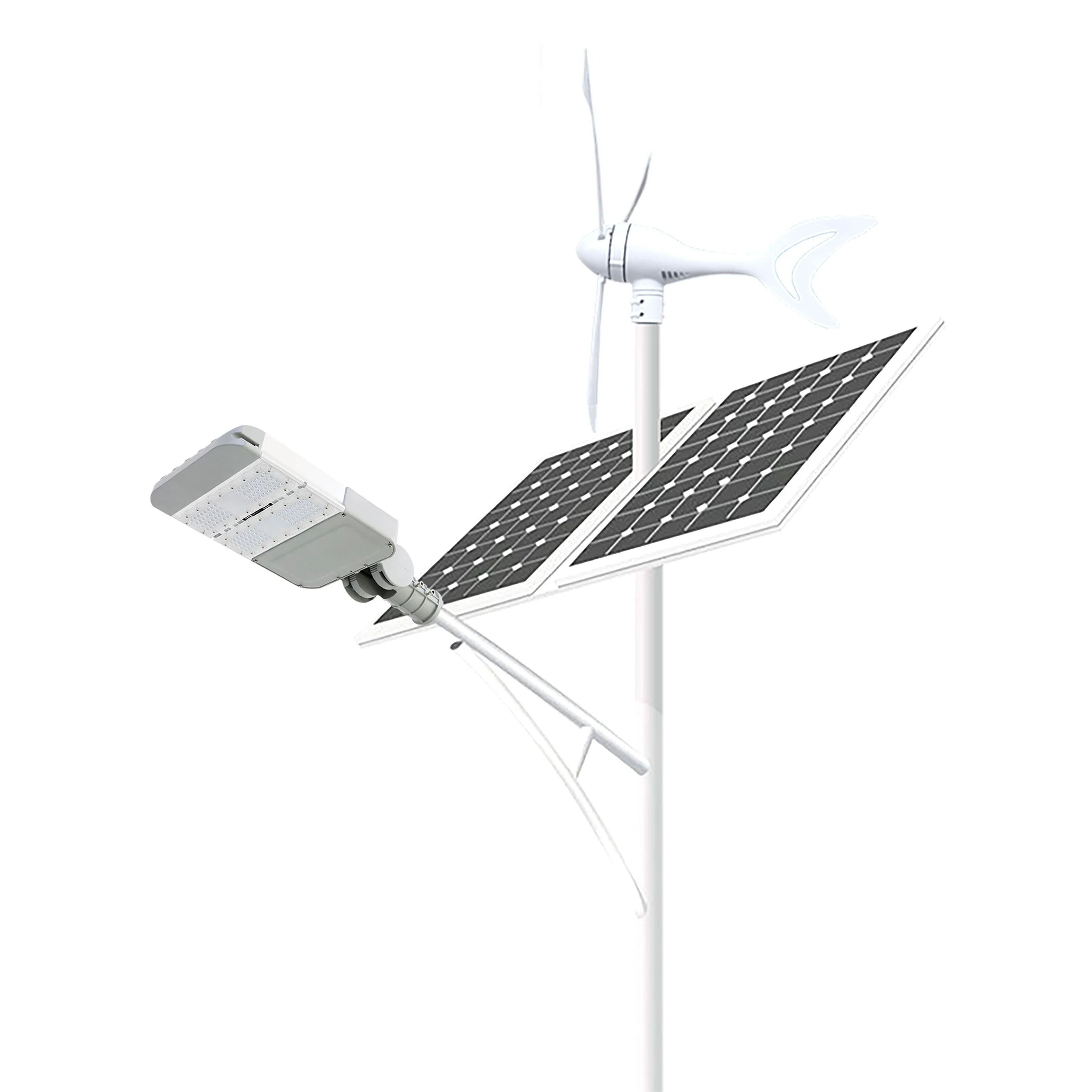 Hepu Sufficient Power 12 Hours Full Bright Wind Solar Hybrid Street Light, All in One Solar LED Street Light 40 Watt Lamp Solar
