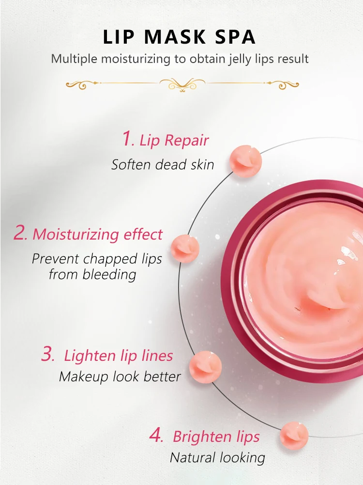 Private Label Lip Moisturizing Mask Lip Scrub Strawberry Flavor Lip Balm