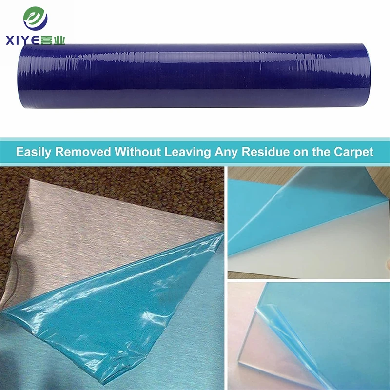 wholesale easy to tear and stick imported material transparent pe protect film for steel door board