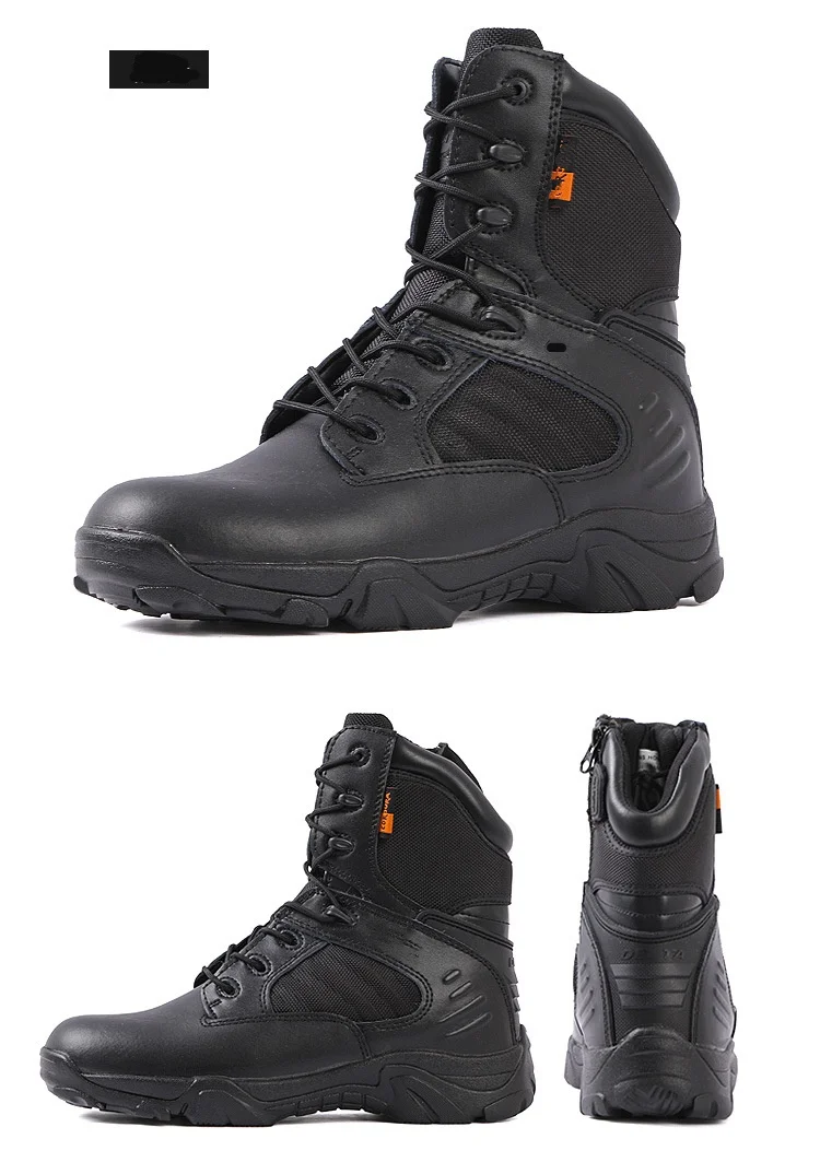WANZHUO High Top Waterproof Outdoor Wear-resistant Rubber Breathable  Training Hiking  Climbing Combat Tactical Boots