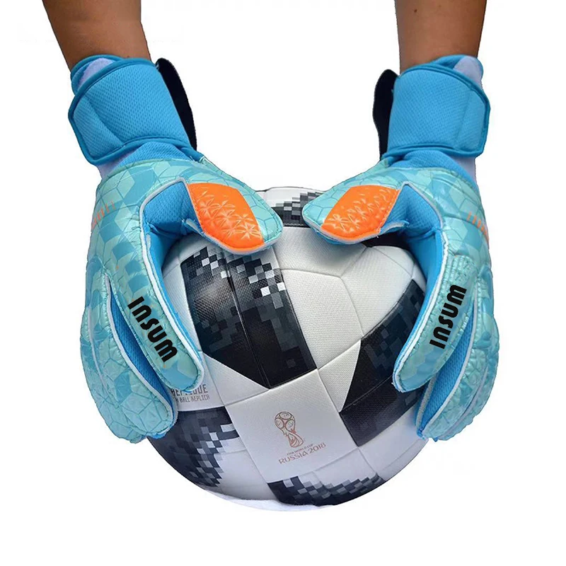 
2020 Wholesale Kids Adults Size Soccer Goalkeeper Gloves Professional Thick Latex Soccer Goalkeeper Gloves Premium 