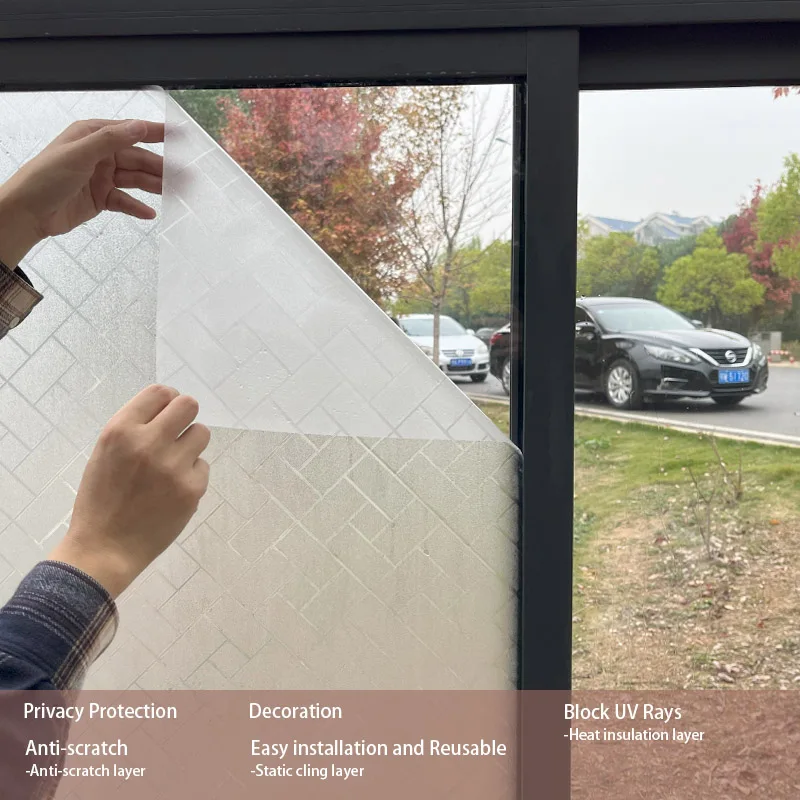 Shower Matte White Clear Hd  Screen Total Vinyl Pattern Frosted Window Decorative Glass Film Privacy For