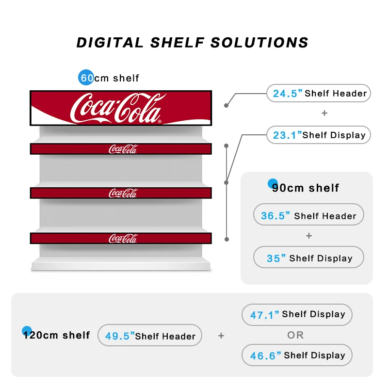 23 24 35 37 Inch Ultra Wide Shelf Edge Advertising Digital Signage Monitor Type Stretched Bar Lcd Display Screen