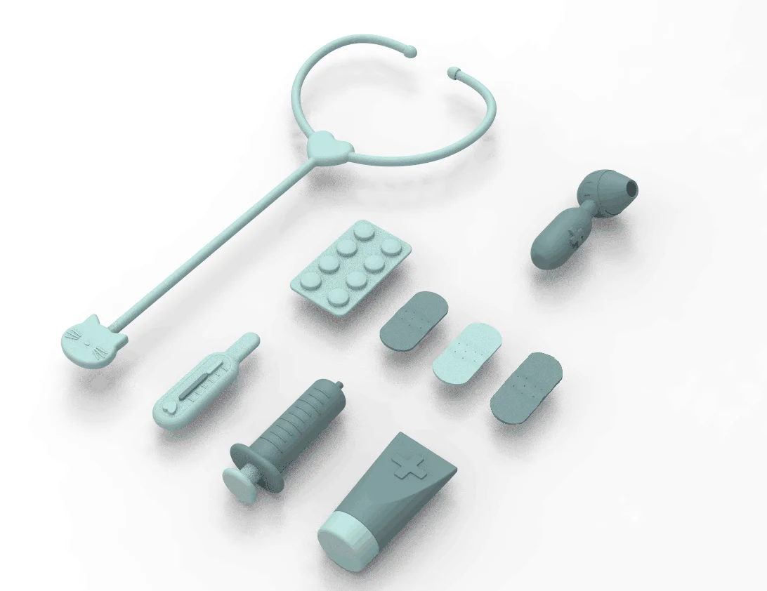 Silicone Doctor Kit for Kids, Educational Doctor Set Toys Pretend Play Toys, Doctor Play Toys for Toddler Boys Girl