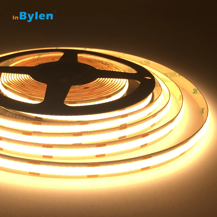High quality 12V 24V 480 528 white 3000k CCT rgb rgbw dotless  cob led strip