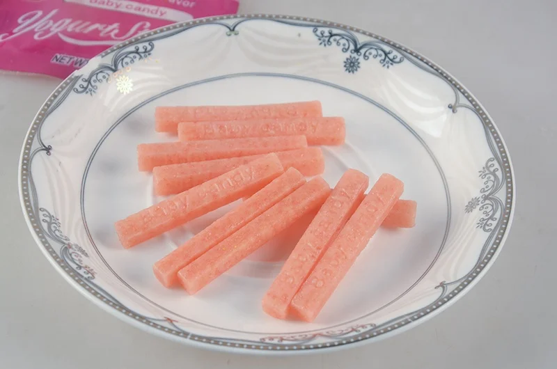 Yogurt tablet compressed candy stick