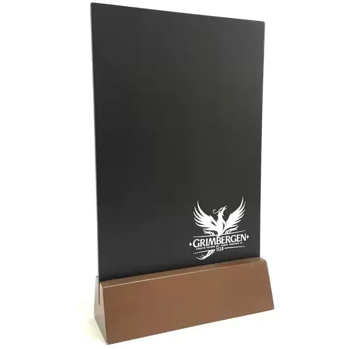 Factory Direct Price A1-A5 Sign Menu List Pine Beach Wood Base Table Top Display Stand For Restaurant Table