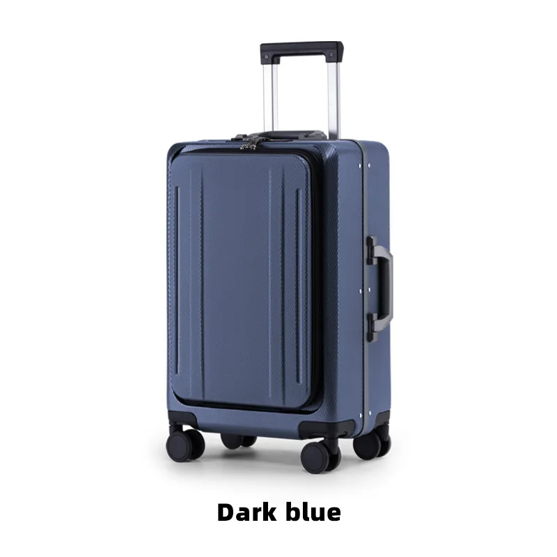2022 Fashion Expandable Smart Suitcase Aluminum Metal Suitcase Reinforced Interior Ali baba Travels Dual-Way Zipper Quality