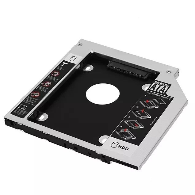 High quality Aluminum 9.0mm/12.7mm laptop caddy second caddy 9.5mm laptop hdd caddy laptop