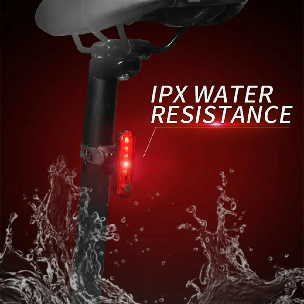 Bicycle Tail Light Highlight USB Charging Single Light Night Lamp Mountain Bike Rear Lights Cycling Accessories waterproof
