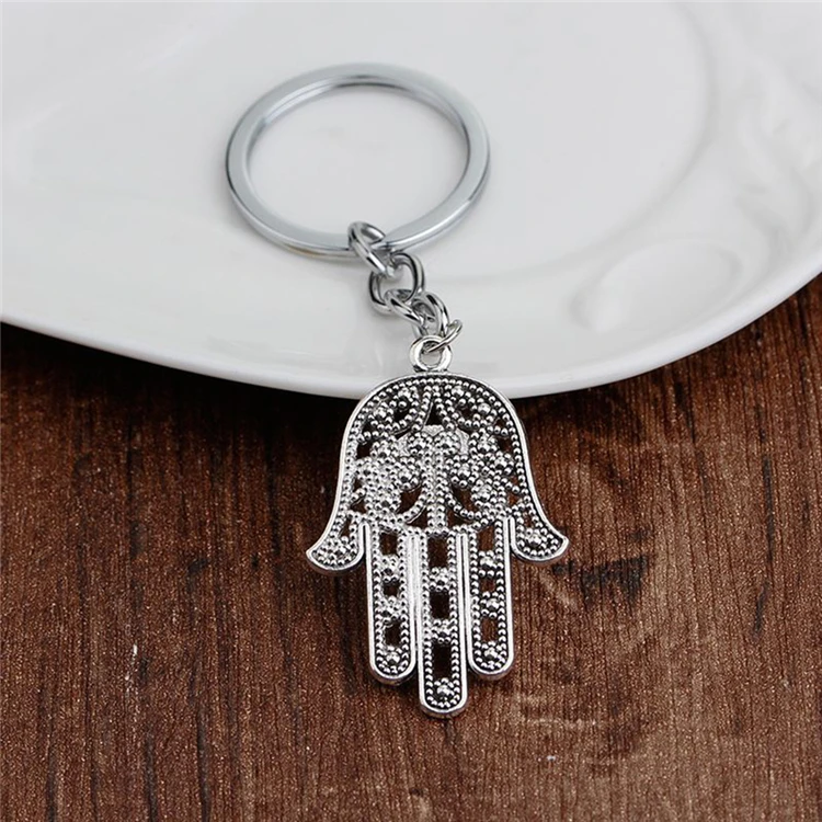 Лидер продаж розничная продажа модный брелок для ключей с покрытием сглаза Hamsa