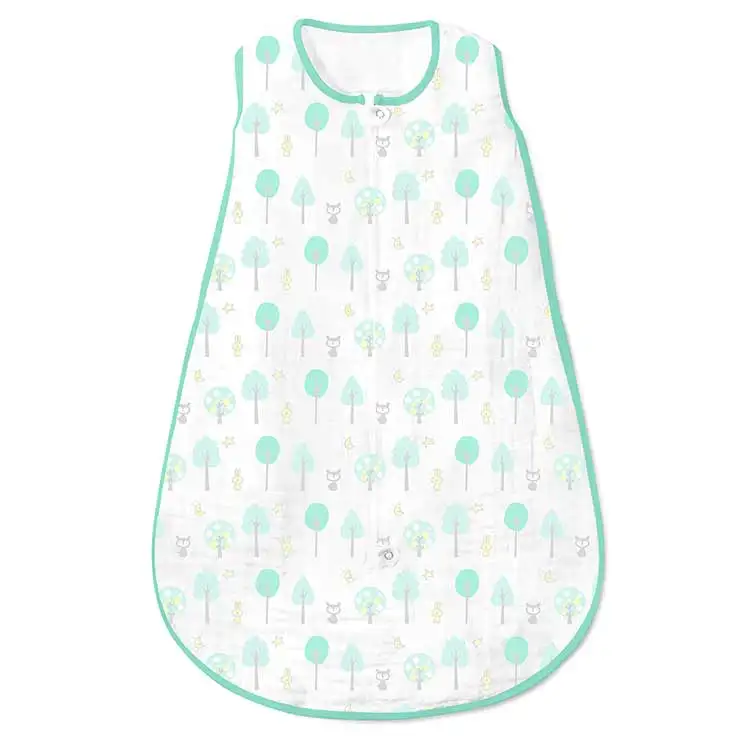 Супер мягкие легкие спальные мешки на заказ для малышей из органического хлопка, носимые пеленки для новорожденных, летние спальные мешки