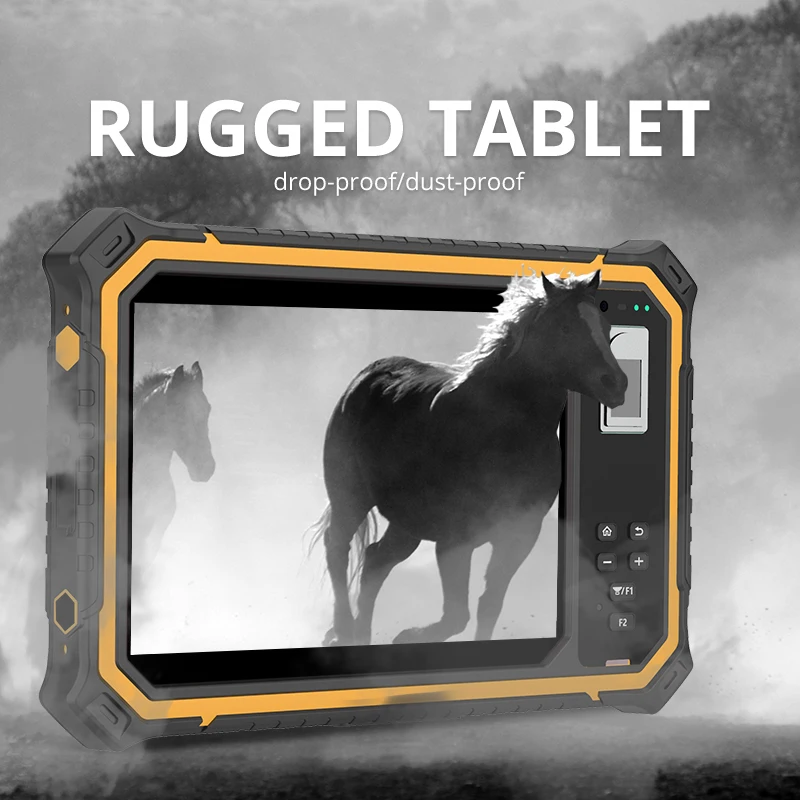 HUGEROCK T80 8 Inch Biometric Fingerprint Scanner Gps Hardware Rugged Ip67 Tablet Industrial Android Smart Pos Terminal MTK