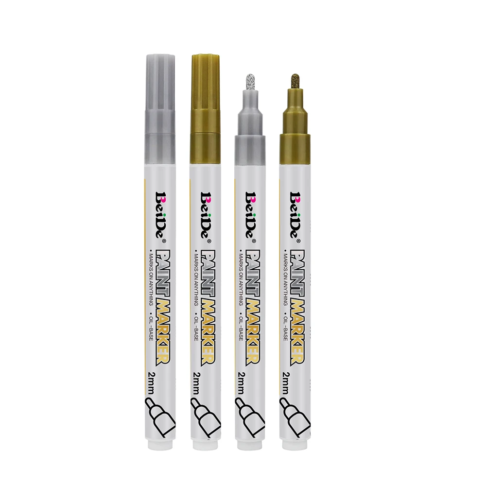 Oil-based paint Marker, quick dry marker, water-proof marker, 2 color pack