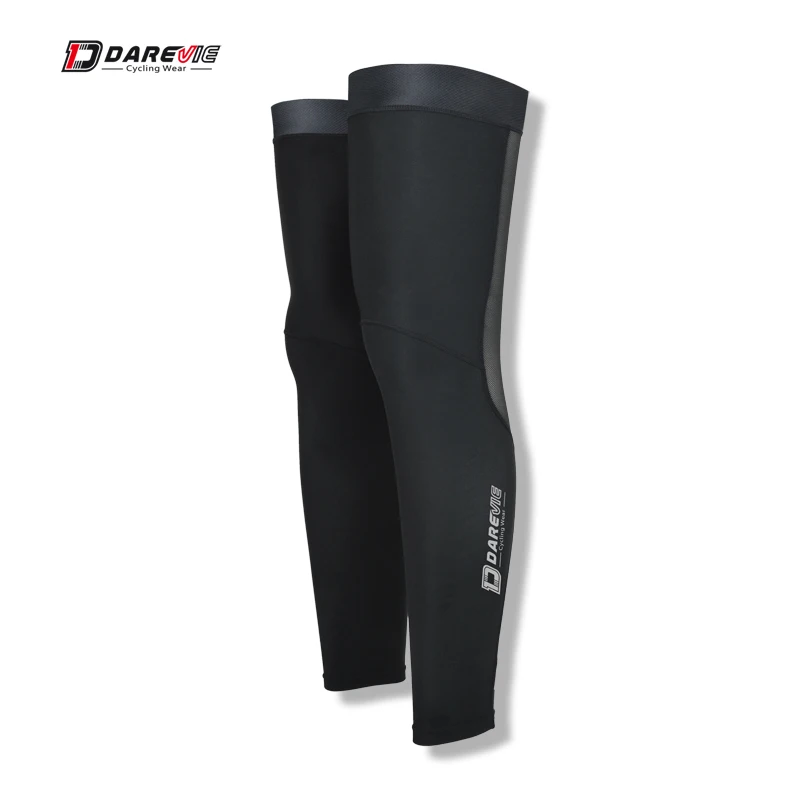 Darevie Wholesale Black Quick Dry Breathable Compression Cycling Bike Calf Shin Sleeves Leg Cycling Support