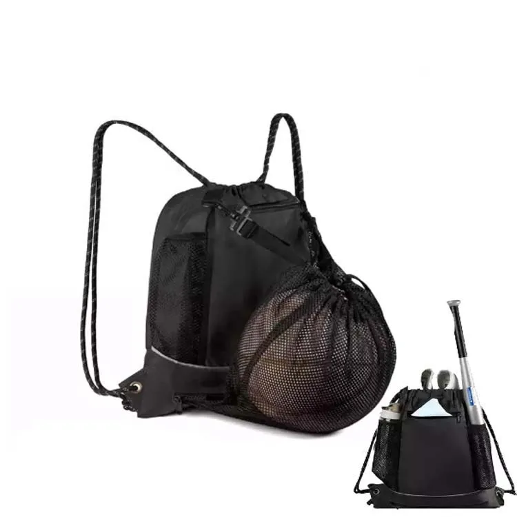 Ball Drawstring Backpack Bag Gym Sports String Bag