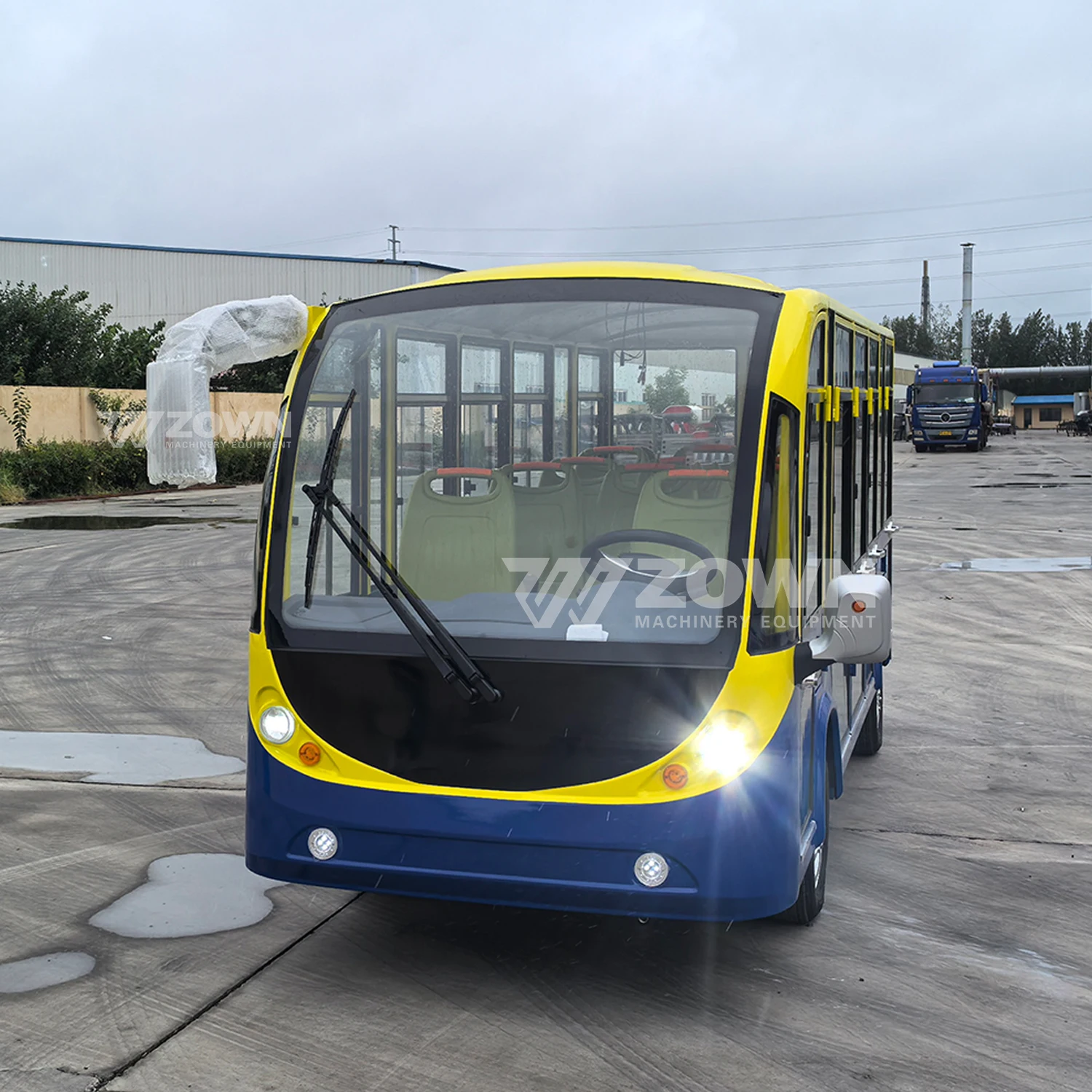 Хорошие продажи современный дизайн электрический привод экскурсионный автобус с дверью закрытый городской парк для
