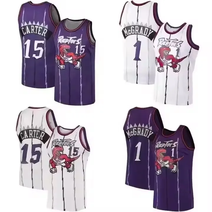 Wholesale Retro Quick Dry Mesh Tracy Mcgrady 1 15  Uniform Shirt High Quality Embroidered Basketball Jerseys For Men