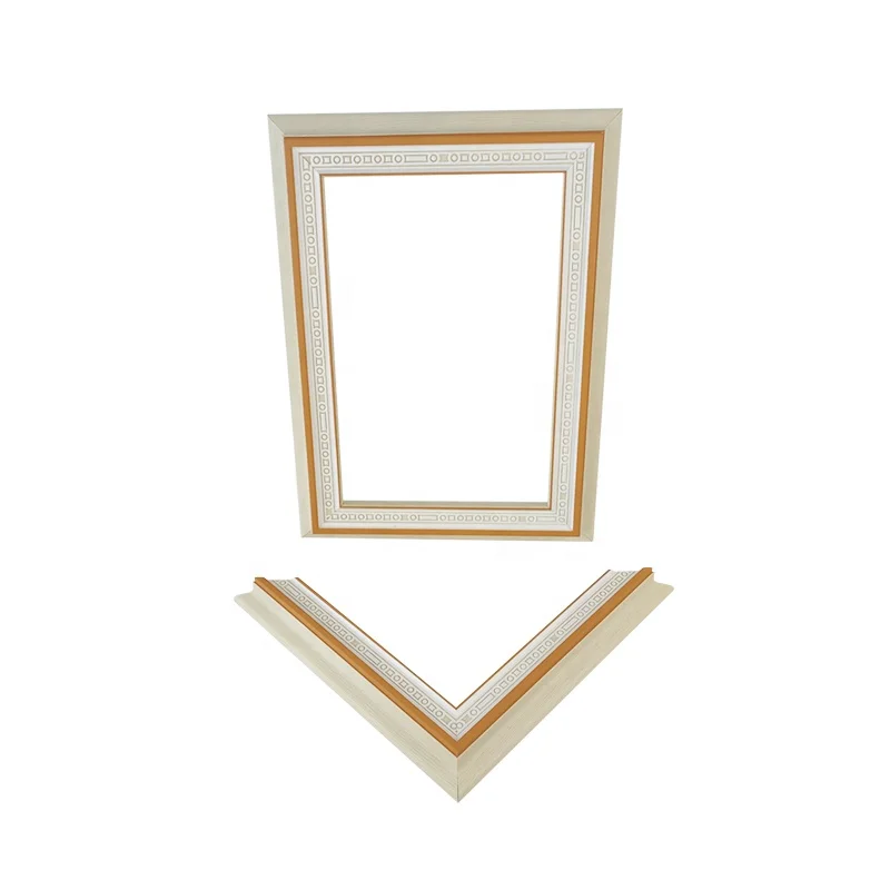 40*29mm natural wood white color plastic frame moulding for photo frame