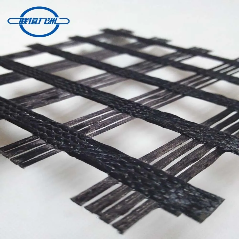 PET Geogrid Biaxial Uniaxial polyester Geogrid For  Road High Strength Biaxial Fiberglass Plastic  Warp knitted polyester geogri