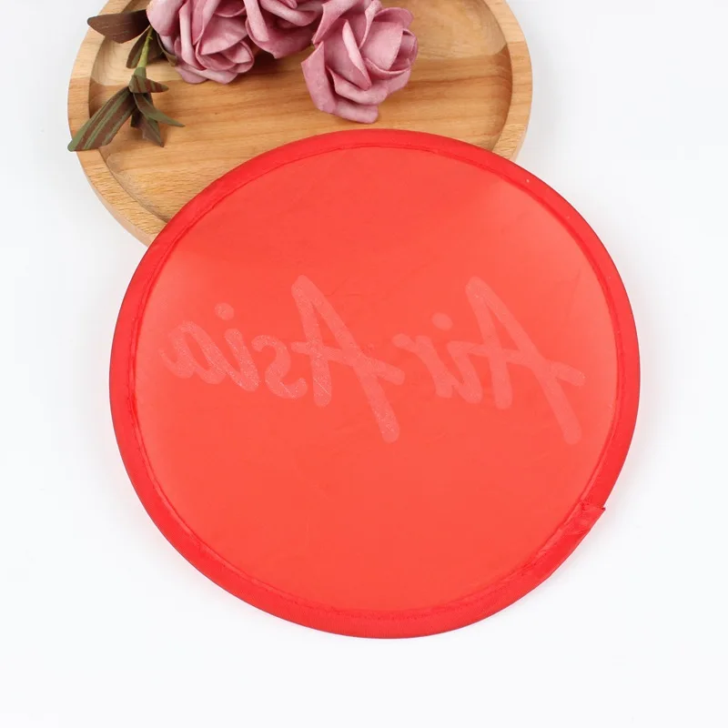 Free Design Service Customized Nylon Folding Hand Fan Foldable Outdoor Flying Disc