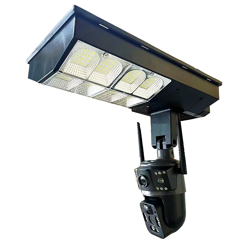 Waterproof Wireless SD Card PTZ Camera Motion Detection 16W Solar Panel Lithium Battery Integrated LED Garden Light IP65 Rated