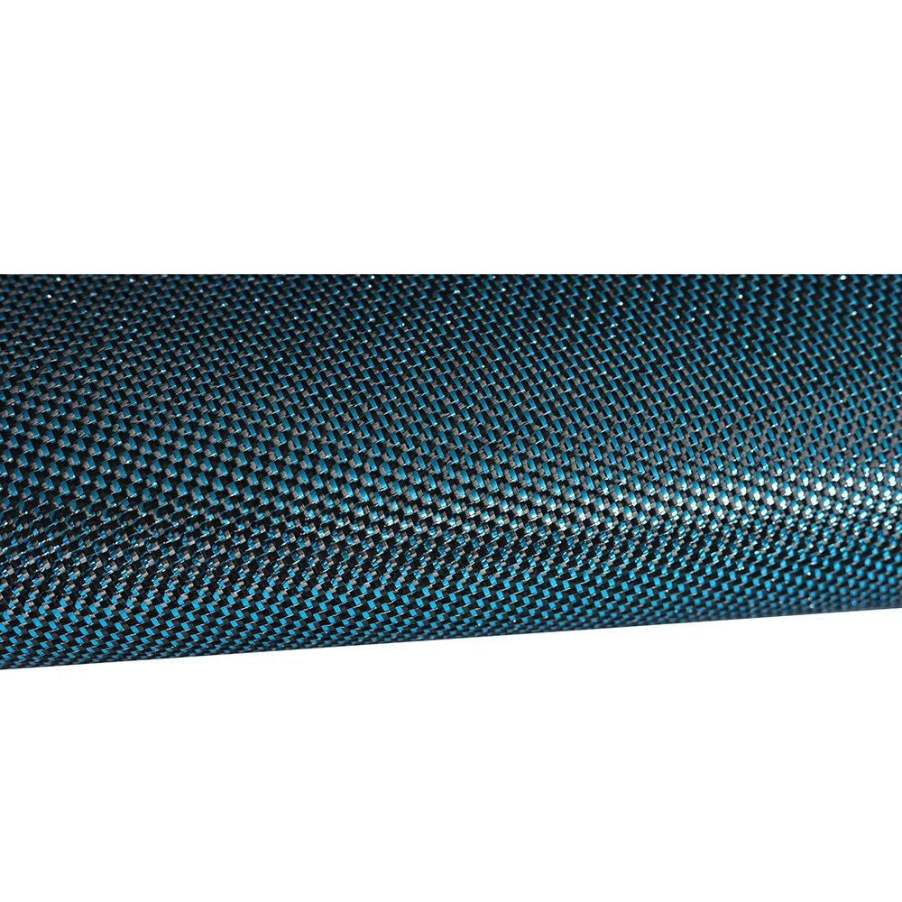 blue twill carbon aramid hybrid fabric fiber cloth