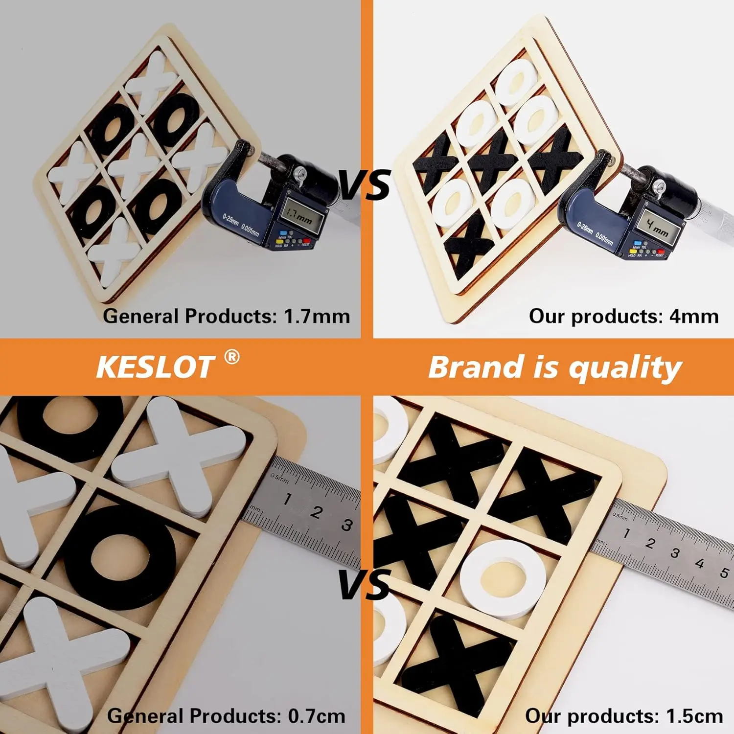 XO Table Toy Puzzle Games Classical Noughts and Crosses for Indoor Outdoor Coffee Table Decor,Wooden Board Tic TAC Toe Game