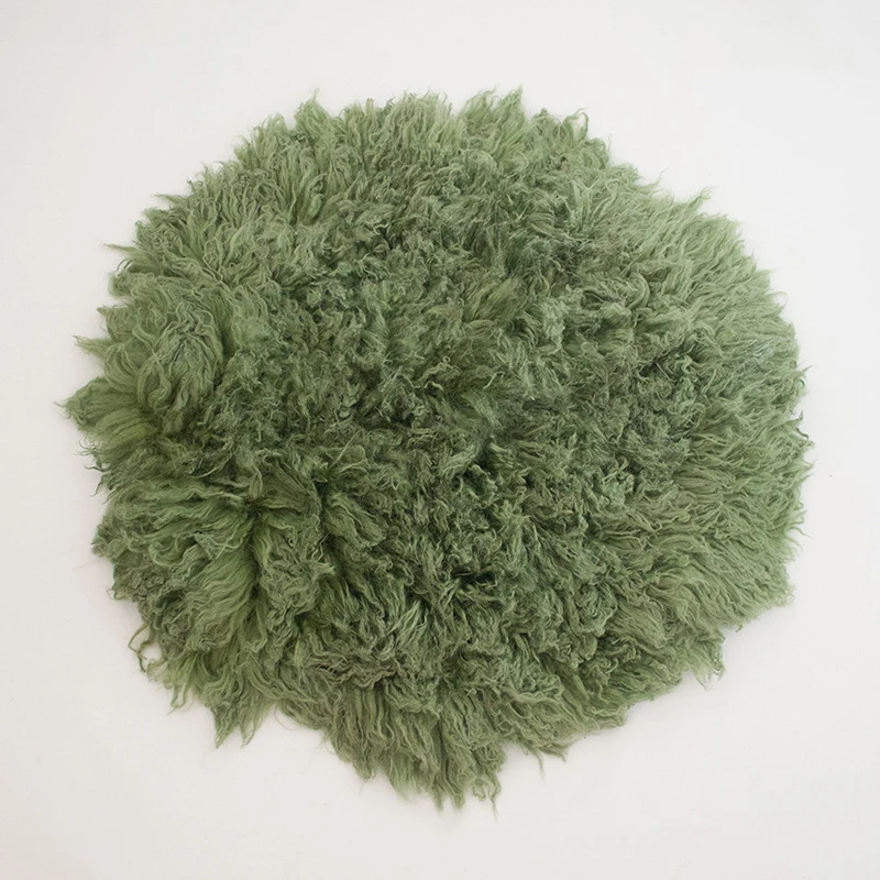 Newborn baby sheep blanket round photographic studio photography props