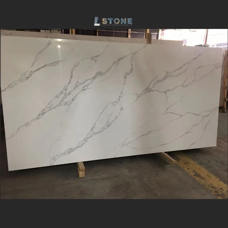 Foshan B GRADE Calacatta quartz slabs 20mm 30mm price