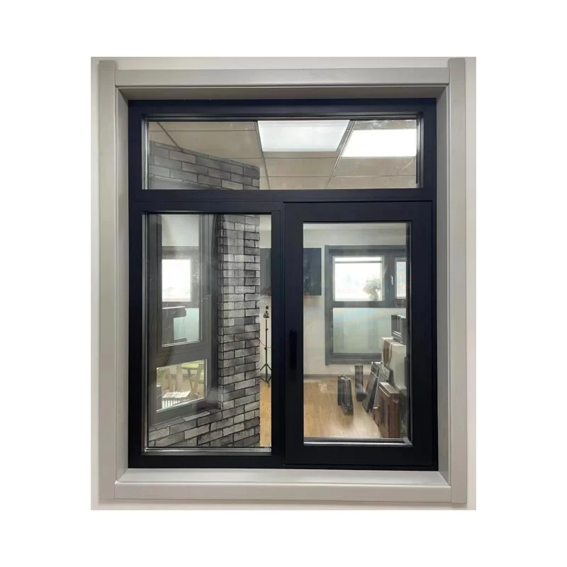 Emperor Fine Hurricane impact thermal broken bridge aluminum clad wood French Casement Window For Home