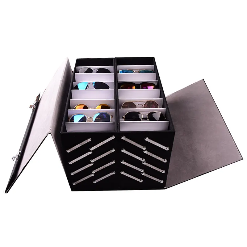 YTZ027 wholesale eyewear suitcase glasses display bag holding 80pcs sunglasses suitcase eyewear display