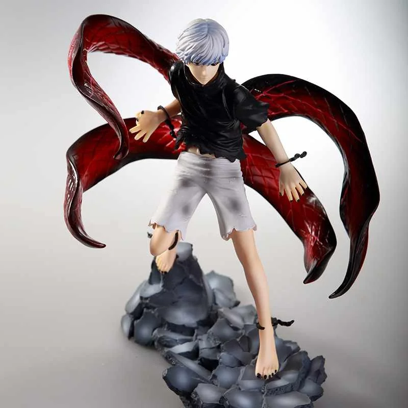 22 см Пользовательские японский мультфильм одежда с надписью «Tokyo Ghoul рисунок игрушки Аниме Ken Kaneki меланизм Модель ПВХ Супер Токио фигурку детские игрушки