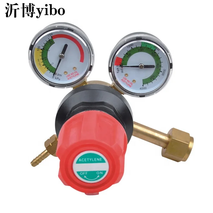 Made in China Brass Material mini type high pressure o2 regulator with two pressure gauges for gas Cylinder