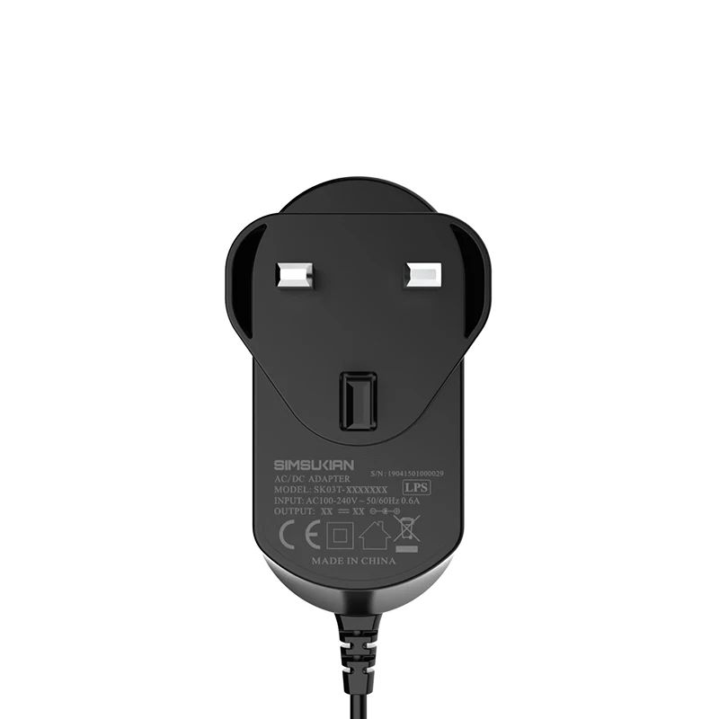 Адаптер питания стандарта Великобритании 12 В с сертификацией GS CE 9 ac dc настенный адаптер для динамика в 2