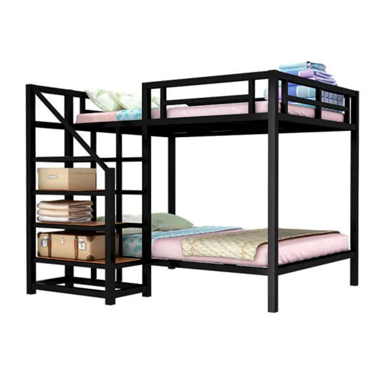Hot Sale Steel Metal Bunk Bed With Stairs and Storage