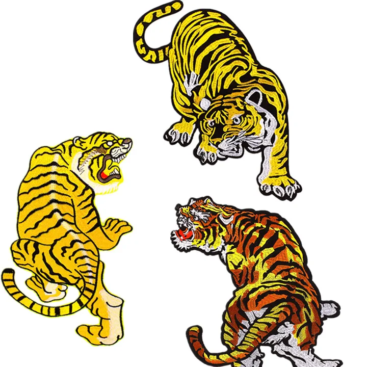 New embroidery up and down mountain tiger patch and coat decoration