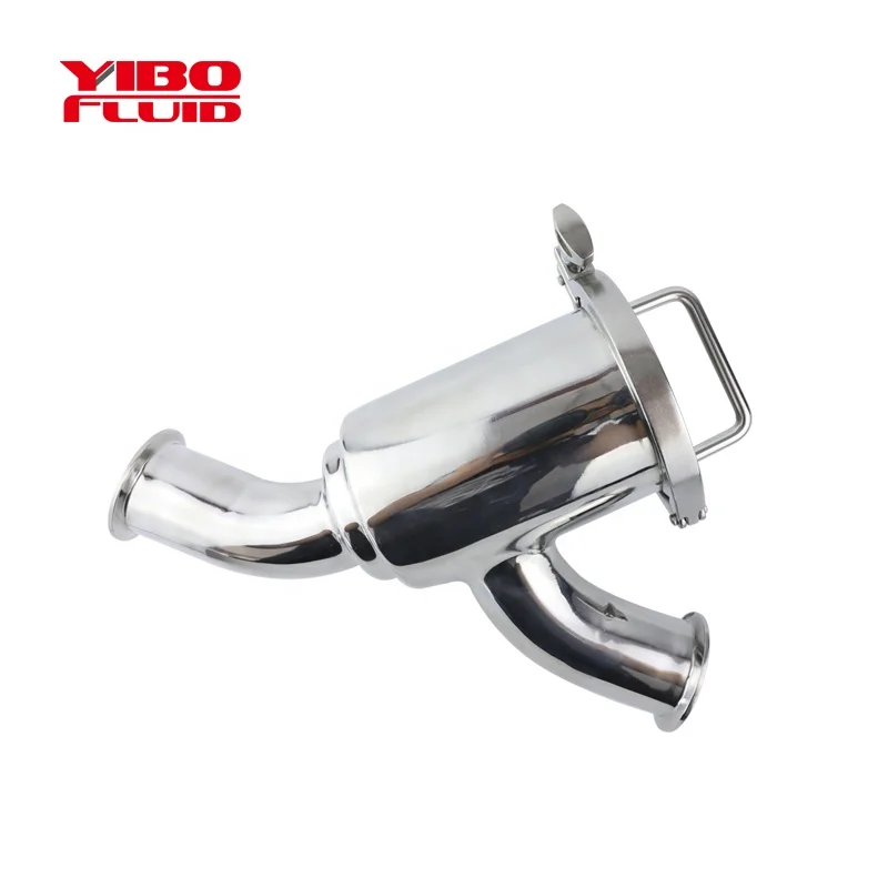 Sanitary stainless steel 304/316 Y-type fluid/water system filter CLAMP ends  hygienic strainer wine filter  screen mesh